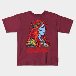 Red Sonja Graffiti Profile and Logo Kids T-Shirt